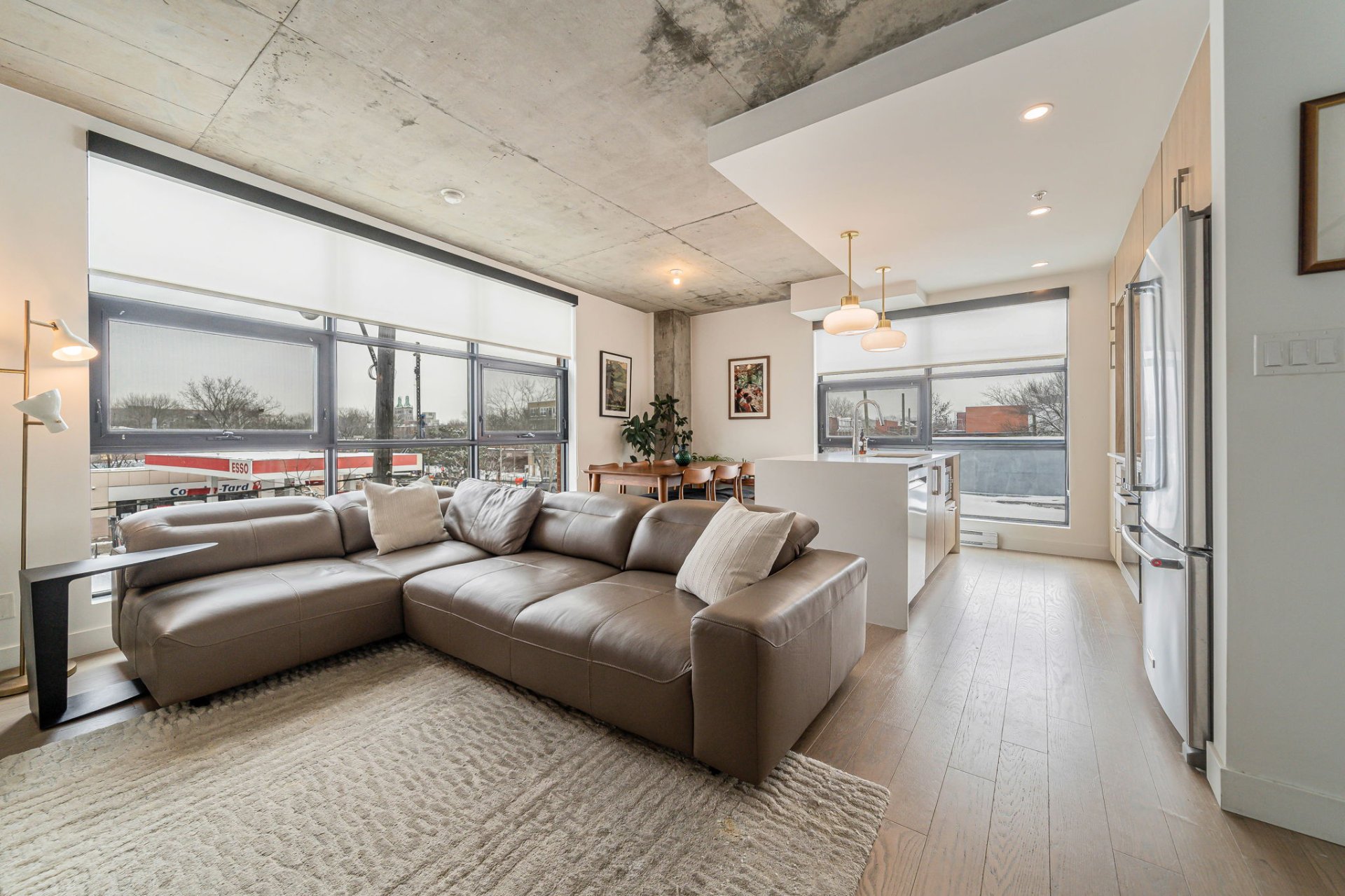 Bright living room in 2615 Rue Augustin-Cantin Montreal condo for sale