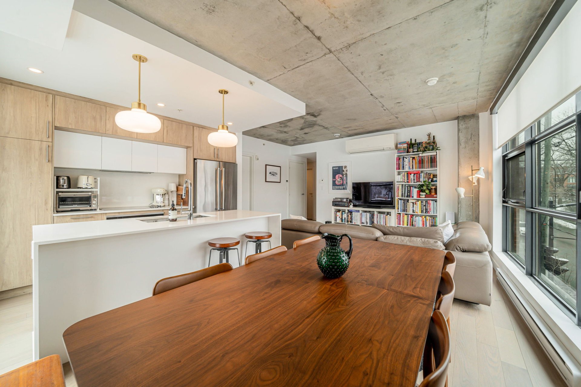 Primary bedroom in Montreal condo 2615 Rue Augustin-Cantin